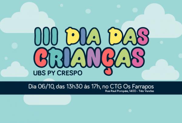 Ação arrecada brinquedos para festa do dia das crianças da UBS Py Crespo